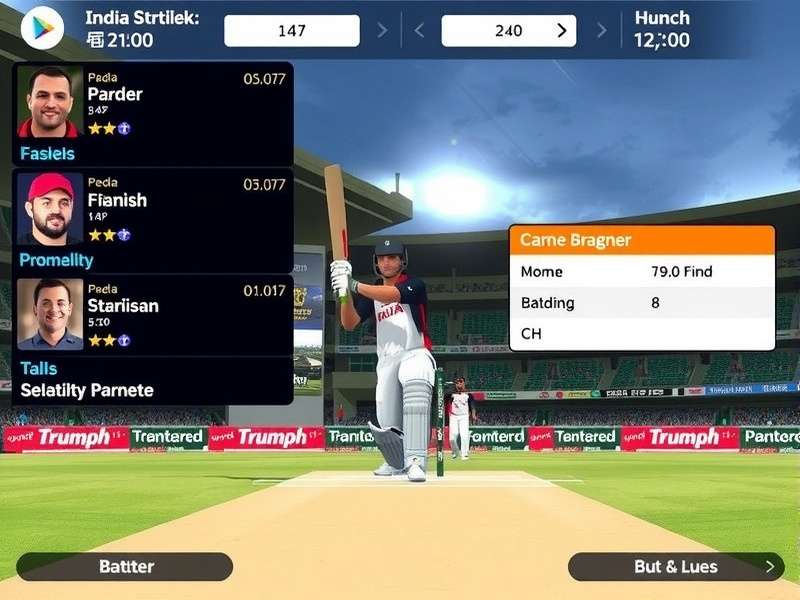 India S Cricket Triumph Batting Interface
